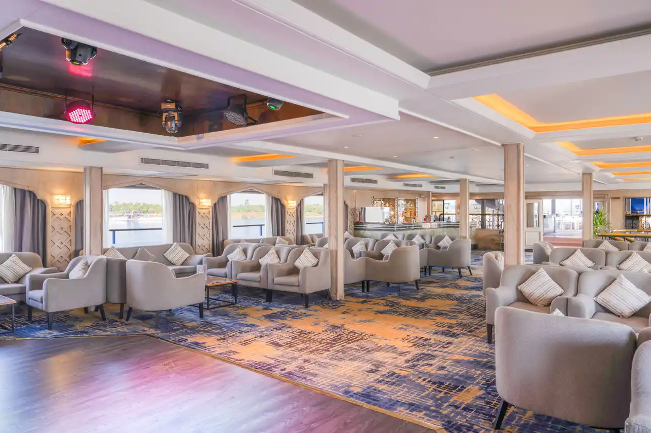Lounge aboard the Star Of Luxor Nile cruise